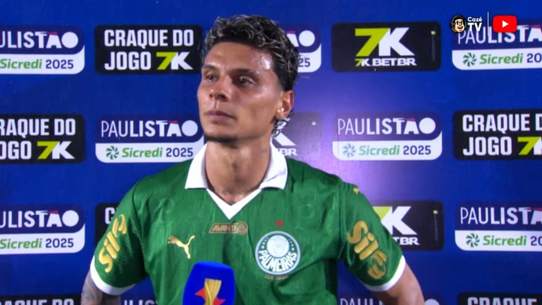 Richard Ríos dispara após vitória do Palmeiras sobre o Guarani e manda recado para o Corinthians