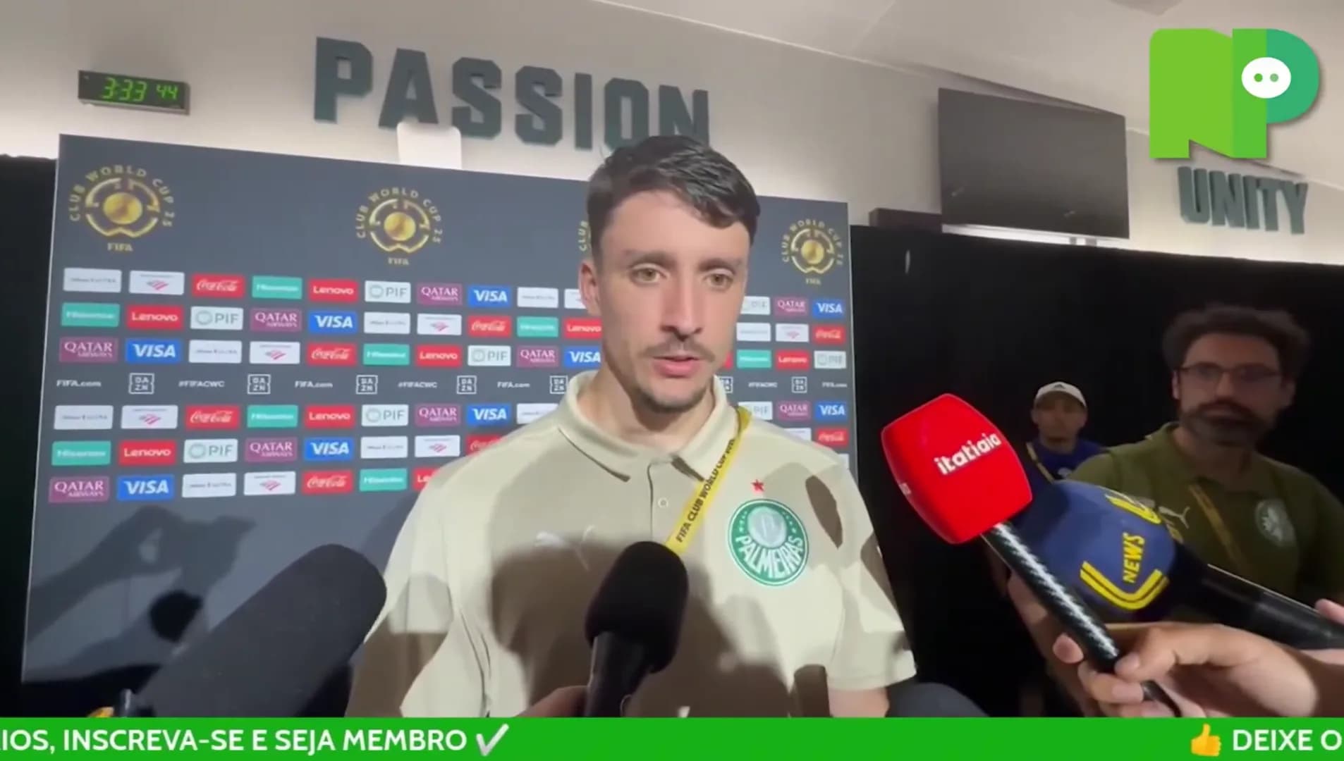 Mundial de Clubes: Piquerez celebra classificação e destaca entrega do Palmeiras