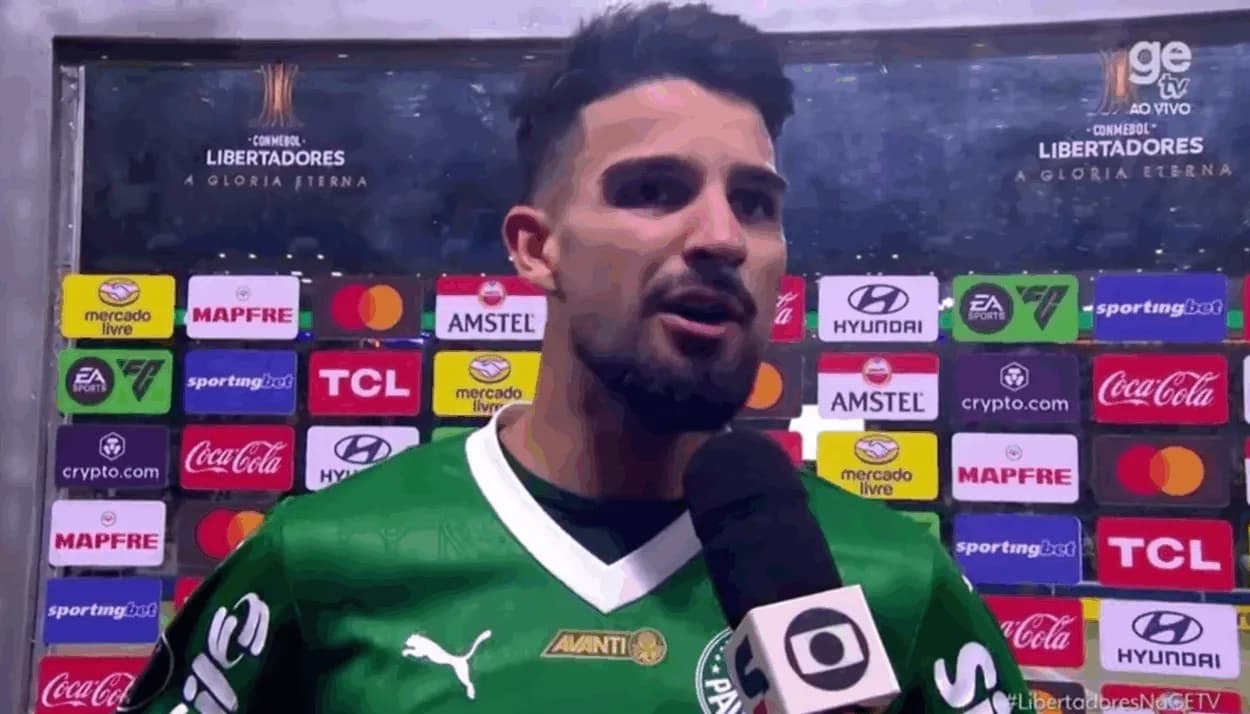 Palmeiras x River: Flaco López comemora reação e avanço do Verdão