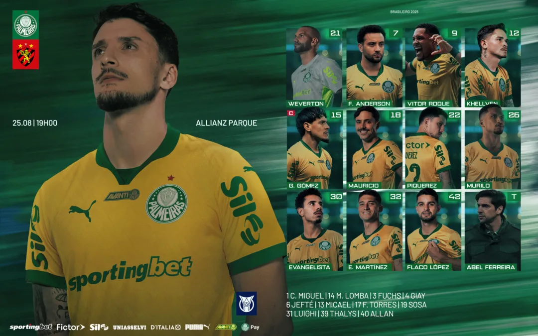 Palmeiras escalado contra o Sport 