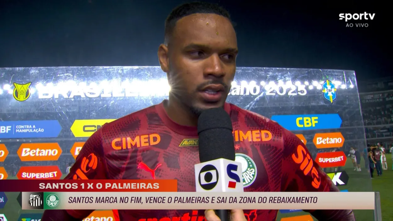 Palmeiras: Carlos Miguel reage após revés por 1x0 diante do Santos